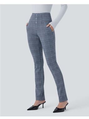 HALARA High Waisted
Houndstooth Plaid Skinny Work Pants